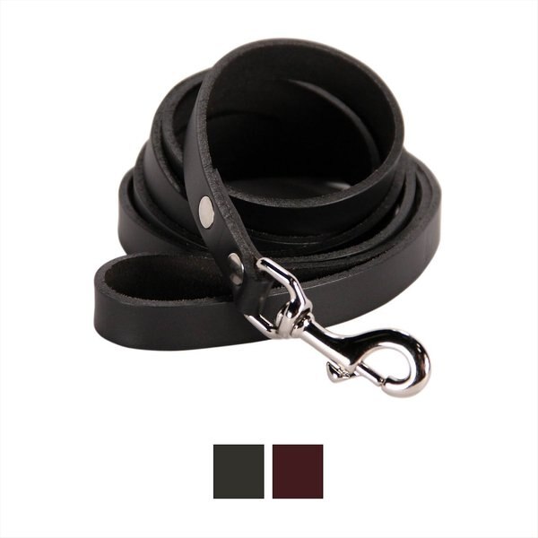 Logical Leather Heavy Duty Dog Leash, Black, 6-ft slide 1 of 8