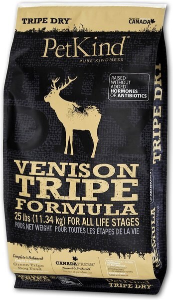 PetKind Tripe Dry Grain-Free Venison Tripe Formula Dry Dog Food, 25-lb bag slide 1 of 4