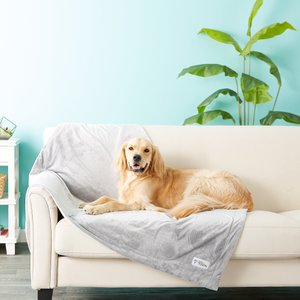 PetFusion Premium Reversible Dog & Cat Blanket, Gray, X-Large