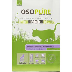 Artemis Osopure Grain-Free Limited Ingredient Salmon & Garbanzo Bean Formula Dry Cat Food, 10-lb bag