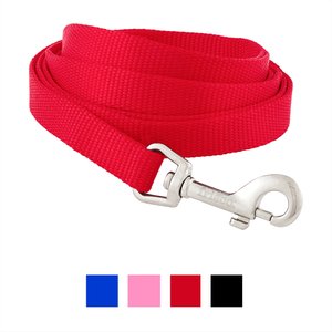 Frisco Solid Nylon Dog Leash, Red, Small: 6-ft long, 5/8-in wide