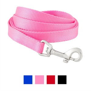 Frisco Solid Nylon Dog Leash, Pink, Small: 6-ft long, 5/8-in wide