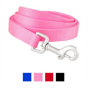 Frisco Solid Nylon Dog Leash, Pink, Medium: 4-ft long, 3/4-in wide