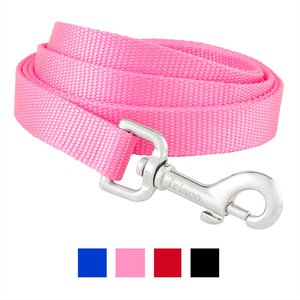 Frisco Solid Nylon Dog Leash, Pink, Medium: 6-ft long, 3/4-in wide