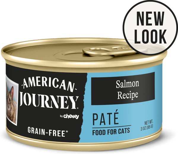 American Journey Pate Salmon Recipe Grain-Free Canned Cat Food, 3-oz, case of 24 slide 1 of 10