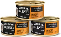American Journey Minced Poultry in Gravy Variety Pack Grain-Free Canned Cat Food, 3-oz, case of 24