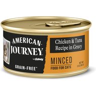 American Journey Minced Chicken & Tuna Recipe in Gravy Grain-Free Canned Cat Food, 3-oz, case of 24