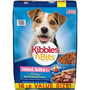 Kibbles 'n Bits Small Breed Mini Bits Savory Beef & Chicken Flavors Dry Dog Food, 16-lb bag