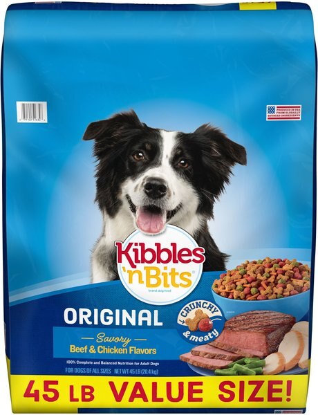 Kibbles 'n Bits Original Savory Beef & Chicken Flavors Dry Dog Food, 45-lb bag slide 1 of 2