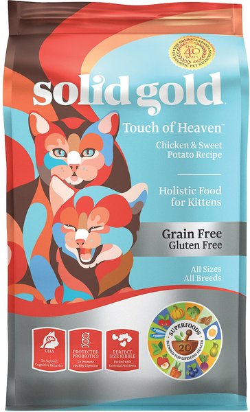 Solid Gold Touch of Heaven Chicken & Sweet Potato Recipe Kitten Grain-Free Dry Cat Food, 6-lb bag slide 1 of 6