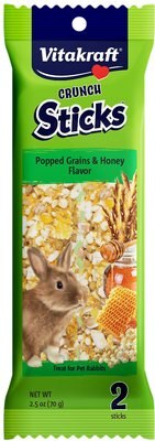 Vitakraft Crunch Sticks Popped Grains & Honey Flavor Rabbit Treat, slide 1 of 1