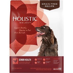 Holistic Select Senior Health Chicken Meal & Lentils Recipe Dry Dog Food, 12-lb bag