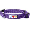 Pawtitas Nylon Reflective Dog Collar, Purple, Small: 11 to 16-in neck, 5/8-in wide