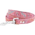 OmniPet Paisley Leather Dog Leash, Pink, 4-ft, 3/4-in
