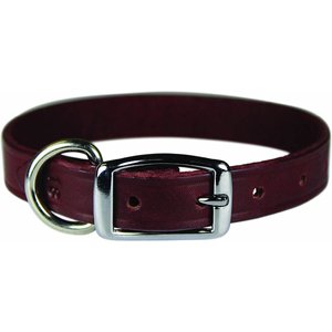 OmniPet Latigo Leather Dog Collar, Burgundy, 18-in