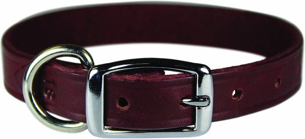 OmniPet Latigo Leather Dog Collar, Burgundy, 20-in slide 1 of 3
