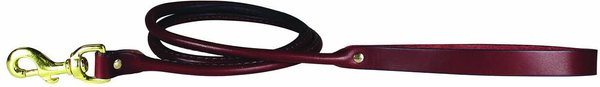 OmniPet Round Latigo Leather Dog Leash, Burgundy, 4-ft  slide 1 of 2