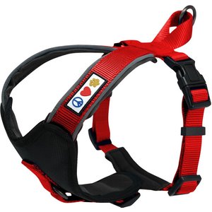 Pawtitas Nylon Reflective Back Clip Dog Harness, Red, Medium/Large: 22 to 28-in chest