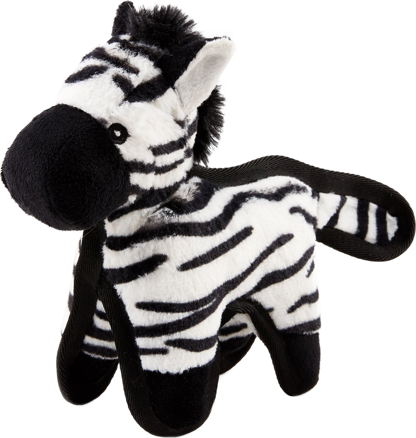 HYPER PET Tough Plush Zebra Dog Toy 