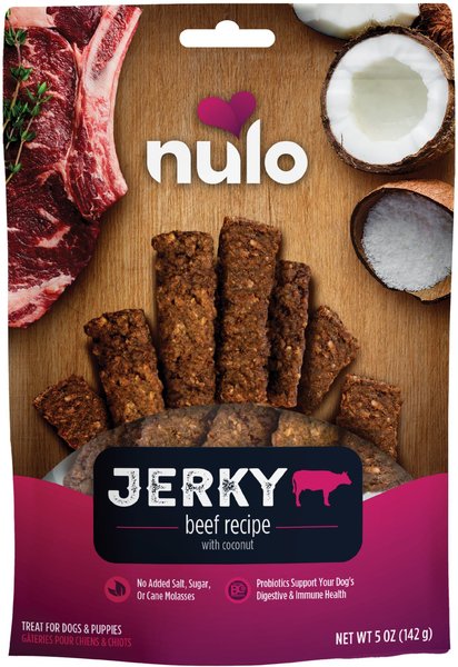 Nulo Freestyle Grain-Free Beef Recipe With Coconut Jerky Dog Treats, 5-oz bag slide 1 of 2
