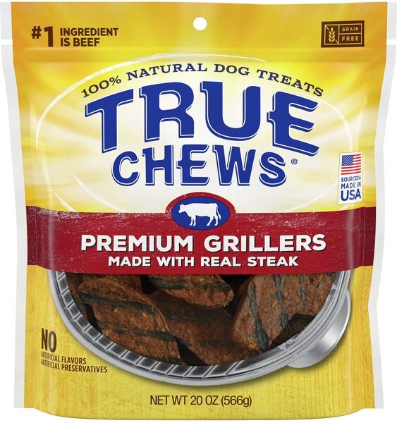 True Chews Premium Grillers with Real Steak Grain-Free Dog Treats, 20-oz bag slide 1 of 8
