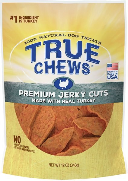 True Chews Premium Jerky Cuts with Real Turkey Dog Treats, 12-oz bag slide 1 of 7