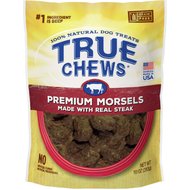 True Chews Premium Morsels with Real Steak Grain-Free Dog Treats, 10-oz bag