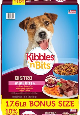 Kibbles 'n Bits Bistro Small Breed Mini Bits Oven Roasted Beef Flavor Dry Dog Food, slide 1 of 1