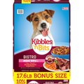 Kibbles 'n Bits Bistro Small Breed Mini Bits Oven Roasted Beef Flavor Dry Dog Food, 17.6-lb bag