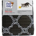 Fresh Kitty Jumbo Foam Quatrefoil Cat Litter Mat, Black & White