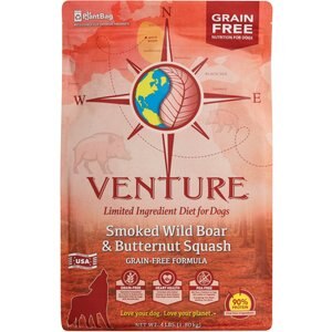 Earthborn Holistic Venture Limited Ingredient Grain-Free Smoked Wild Boar & Butternut Squash Dry Dog Food, 4-lb bag