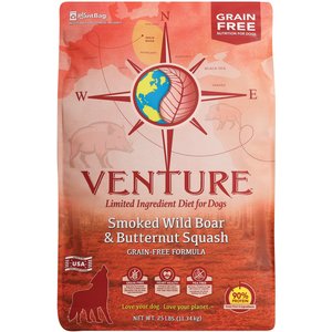 Earthborn Holistic Venture Limited Ingredient Grain-Free Smoked Wild Boar & Butternut Squash Dry Dog Food, 25-lb bag