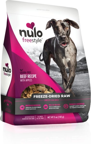 Nulo Freestyle Beef Recipe With Apples Grain-Free Freeze-Dried Raw Dog Food, 5-oz bag slide 1 of 2