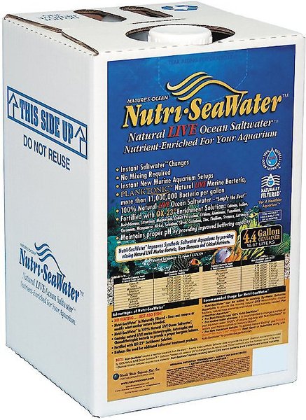 Nature's Ocean Nutri-SeaWater Natural Live Ocean Aquarium Saltwater, 4.4-gal jug slide 1 of 2