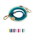 Found My Animal Adjustable Ombre Rope Dog Leash, Teal, 7-ft, Large