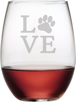 Susquehanna Glass Love Paw Stemless Wine Glass, slide 1 of 1