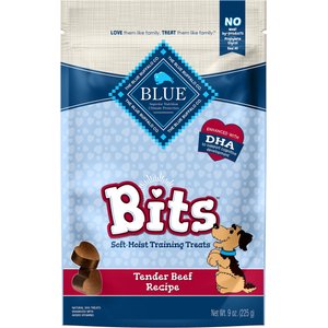 Blue Buffalo Blue Bits Tender Beef Recipe Soft-Moist Training Dog Treats, 9-oz bag