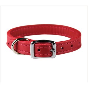 OmniPet Signature Leather Dog Collar, Red, 12-in