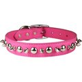 OmniPet Signature Leather Studs & Spikes Dog Collar, Pink, 24-in