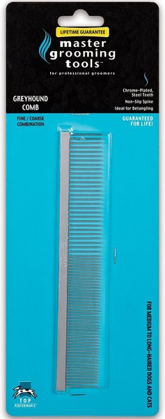 Master Grooming Tools Greyhound Comb, Fine/Coarse, Silver slide 1 of 3