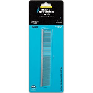 Master Grooming Tools Greyhound Comb, Fine/Coarse, Silver