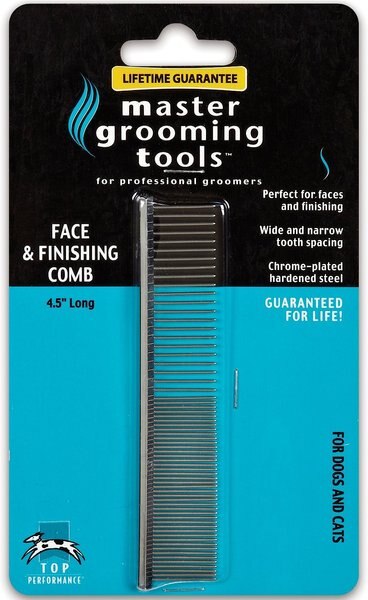 Master Grooming Tools Greyhound Comb, Face/Finish, Silver slide 1 of 3