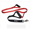 Leashboss Original Heavy Duty Two Handle No Pull Double Dog Leash, Red, 5-ft
