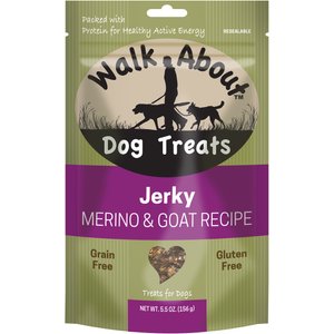 Walk About Goat Grain-Free Jerky Dog Treats, 5.5-oz bag