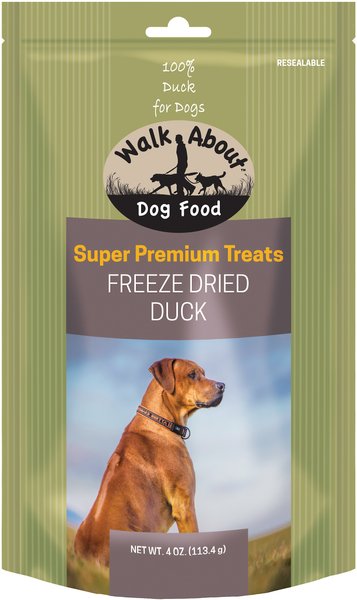 Walk About Grain-Free Freeze Dried Duck Dog Treats, 4-oz bag slide 1 of 4