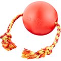 Tuggo Water-Weighted Ball & Rope Dog Toy, Small, Red