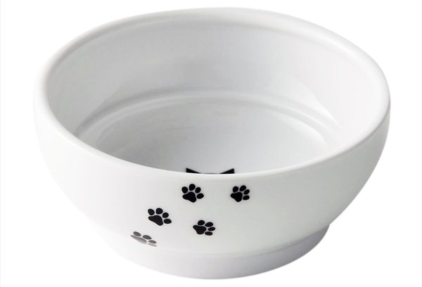 Necoichi Non-Skid Ceramic Cat Food Bowl, Cat Paw, 1-cup slide 1 of 7