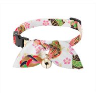 Necoichi Oribon Kimono Bow Tie Cotton Breakaway Cat Collar with Bell