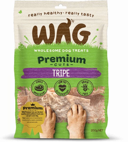 WAG Premium Cuts Beef Tripe Grain-Free Dog Treats, 7.05-oz bag slide 1 of 5