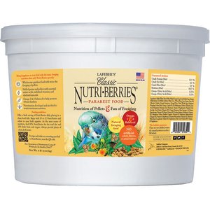 Lafeber Classic Nutri-Berries Parakeet Food, 4-lb tub